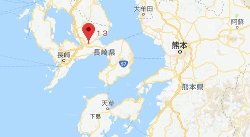 長崎県にある自毛植毛クリニックの場所（地図）