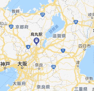 京都府にある自毛植毛クリニックの場所（地図）