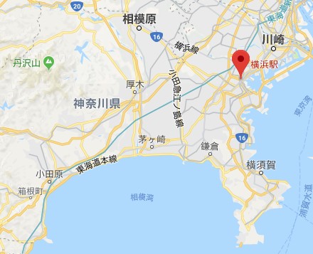 神奈川県にある自毛植毛クリニックの場所（地図）